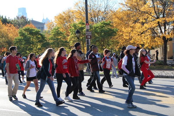 <p><p>People of all ages participate in a nearly eight-mile stroll for AIDS Walk Philly on Oct. 21, 2012. (Marta Rusek/for newsWorks)</p></p>
