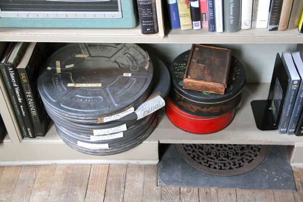 Old film reels, including 