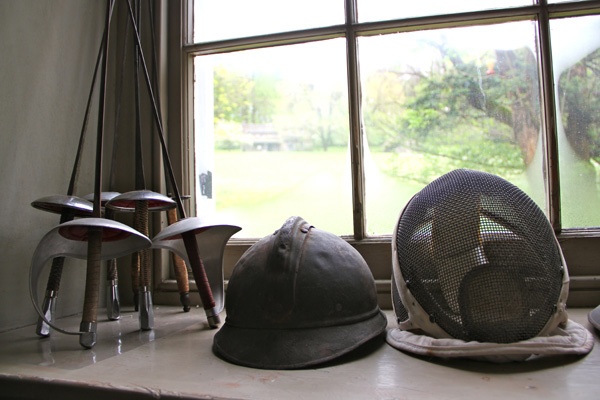 Andrew Wyeth's love of fencing is apparent in the wealth of fencing paraphernalia in his home and studio. (Emma Lee/for NewsWorkis)