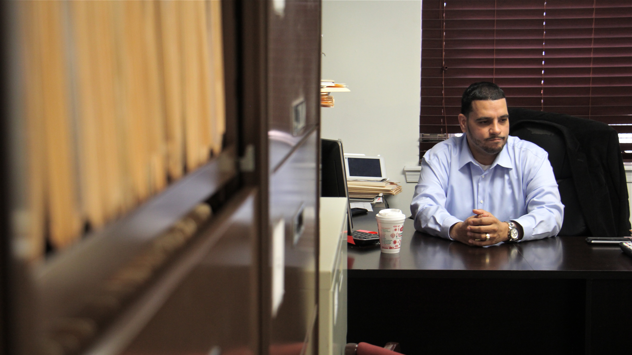  Three large file cabinets contain information on those who have posted bail through Roman's Bail Bonds in Woodbury, New Jersey. Owner Antonio Roman says the state's new bail policy threatens his livelihood. (Emma Lee/WHYY) 
