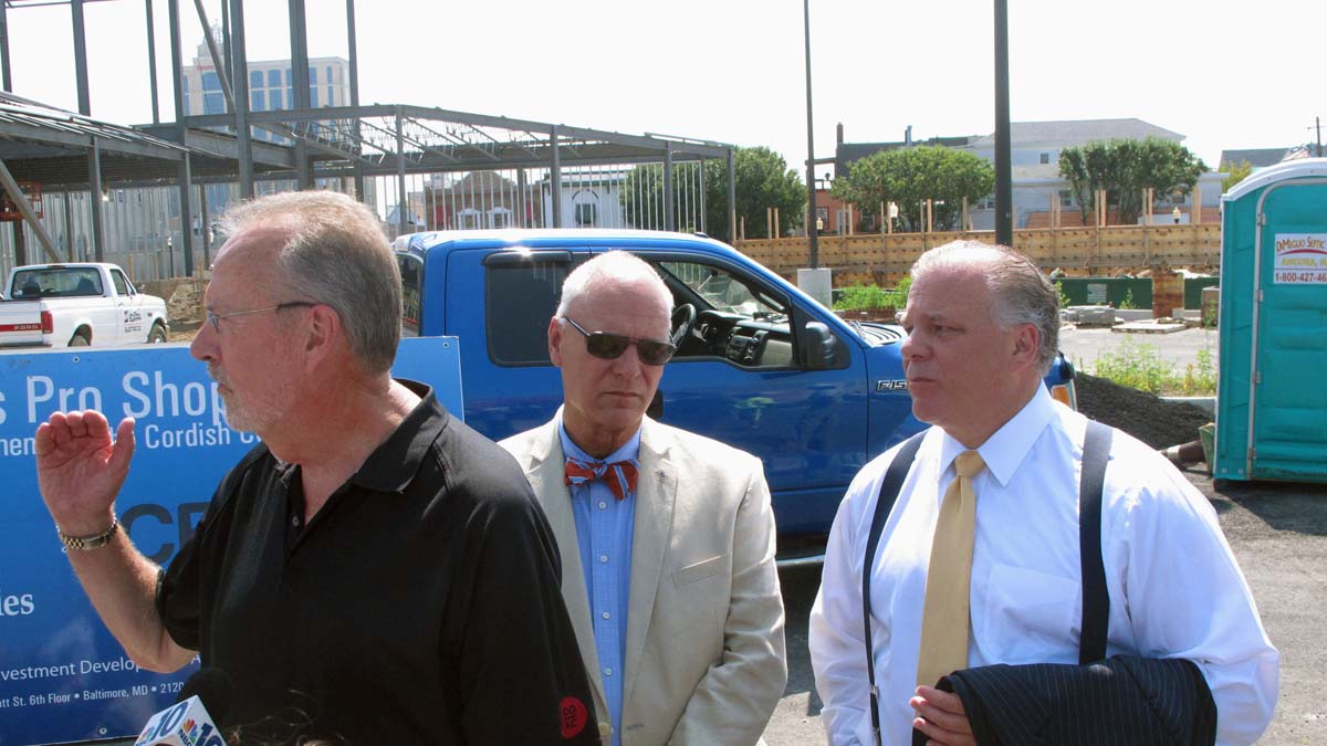  New Jersey State Sen. James Whelan, left, Atlantic City  Mayor Don Guardian, center, and state Senate President Steve Sweeney take part in a news conference last year in Atlantic City. The state Assembly has approved a package of bills to help the struggling city. (AP file photo) 
