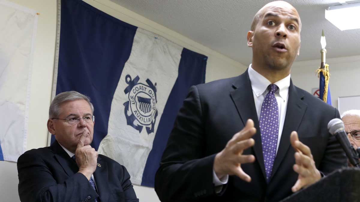  U.S. Sens. Bob Menendez, left, and Cory Booker of New Jersey are among federal legislators calling for changes at FEMA in the wake of fraud allegations. (AP file photo) 