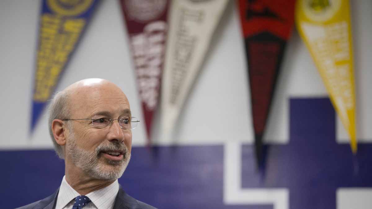  Gov. Tom Wolf tours Kensington Health Sciences Academy in Philadelphia. A major part of Wolf's Medicaid overhaul goes into effect this week. (AP Photo/Matt Rourke) 