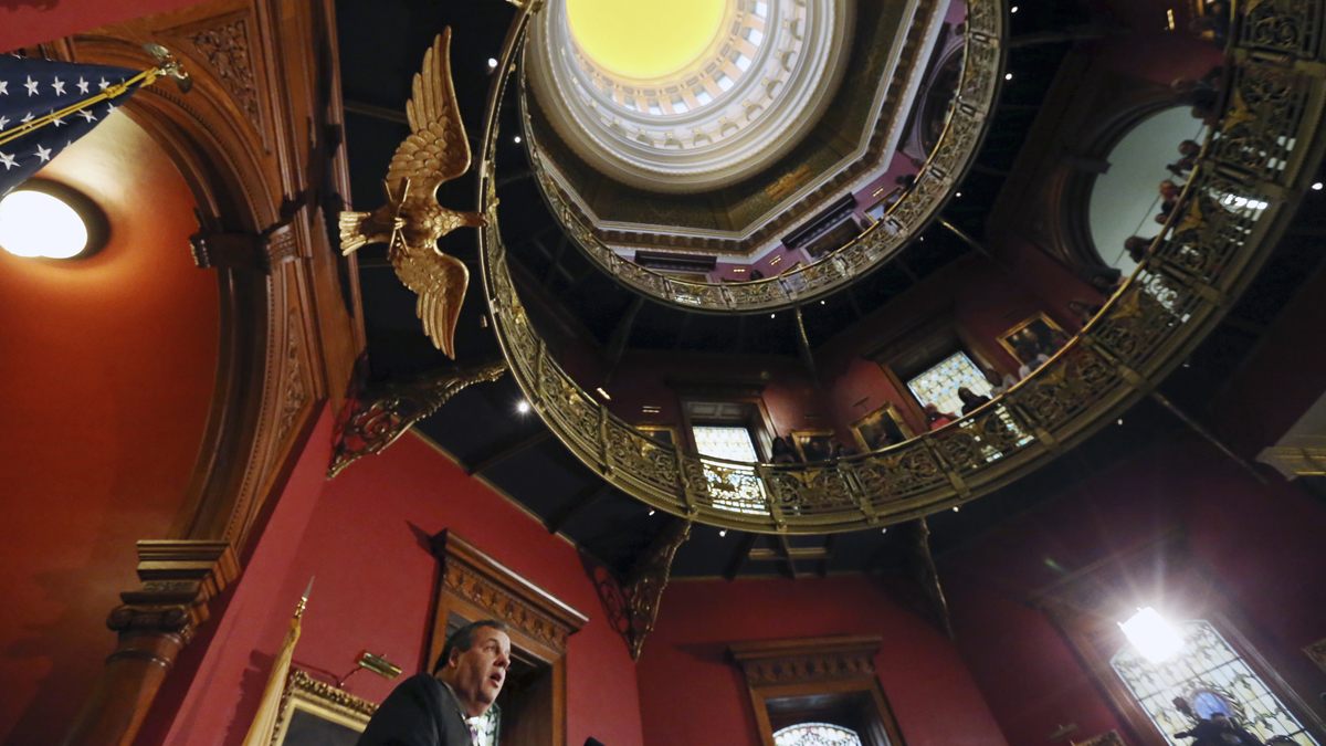  Republican Gov. Chris Christie's $300 million statehouse renovation plan will continue, following a ruling Wednesday by a New Jersey judge. (AP file photo) 