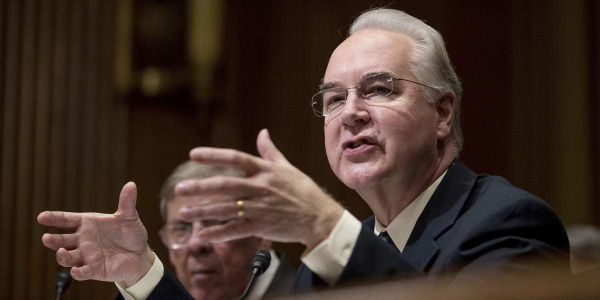  Health providers in the region have various reactions to the confirmation of Dr. Tom Price, a former congressman, as Health and Human Services secretary. (Andrew Harnik/AP Photo) 