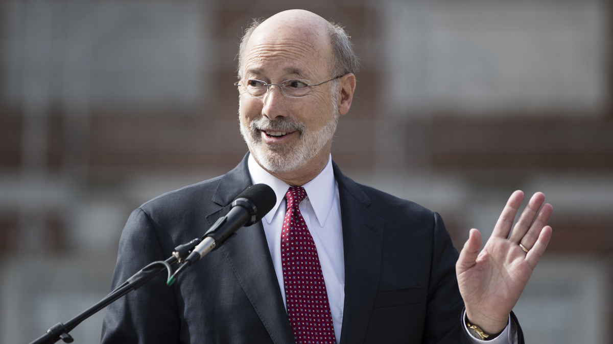  Pennsylvania Gov. Tom Wolf sounded like a candidate Monday morning during an event in Harrisburg. (AP photo/Matt Rourke) 