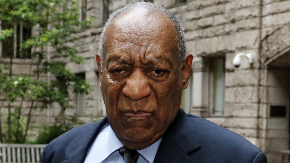 Bill Cosby in the courtyard of the Allegheny County Courthouse as he arrives for the third day of jury selection in his sexual assault case
