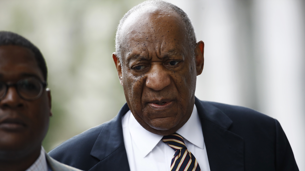  Bill Cosby arrives at his sexual assault trial for another day of jury deliberations at the Montgomery County Courthouse, Wednesday, June 14, 2017, in Norristown, Pa. (AP Photo/Patrick Semansky) 