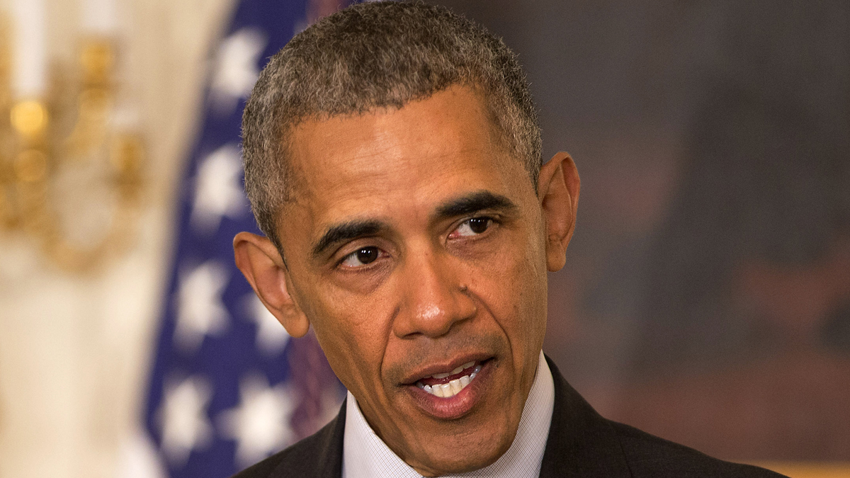 President Barack Obama speaks in  the White House  Wednesday about  commuting the prison sentences of 61 people -- including Vernon Harris of Philadelphia -- serving time for drug-related offenses. Most will be released July 28. (AP Photo/Jacquelyn Martin)