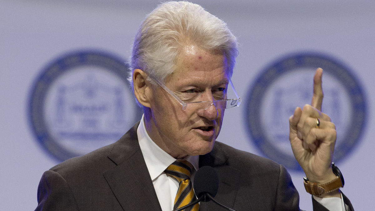  Former President Bill Clinton speaks during the NAACP's 106th Annual National Convention Wednesday in Philadelphia. (Matt Rourke/AP Photo) 