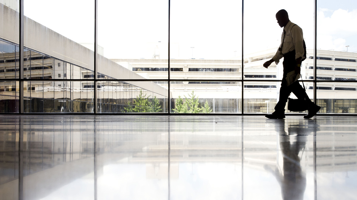A passenger walks through the Philadelphia International Airport. (AP file photo) 