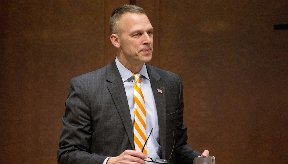  House Homeland Security Committee member Rep. Scott Perry, R-Pa., arrives on Capitol Hill in Washington, Tuesday, Nov. 17, 2015, for a joint hearing of the Senate-House Homeland Security subcommittees on the Secret Service. (AP Photo/Jacquelyn Martin) 
