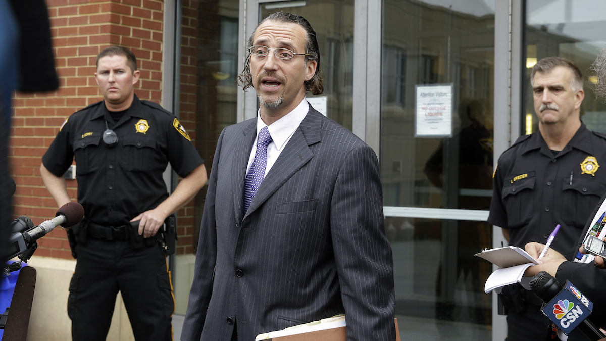  Michael Diamondstein utside the Atlantic County Criminal Courthouse in Mays Landing, N.J., Thursday, May 1, 2014  (AP Photo/Mel Evans) 
