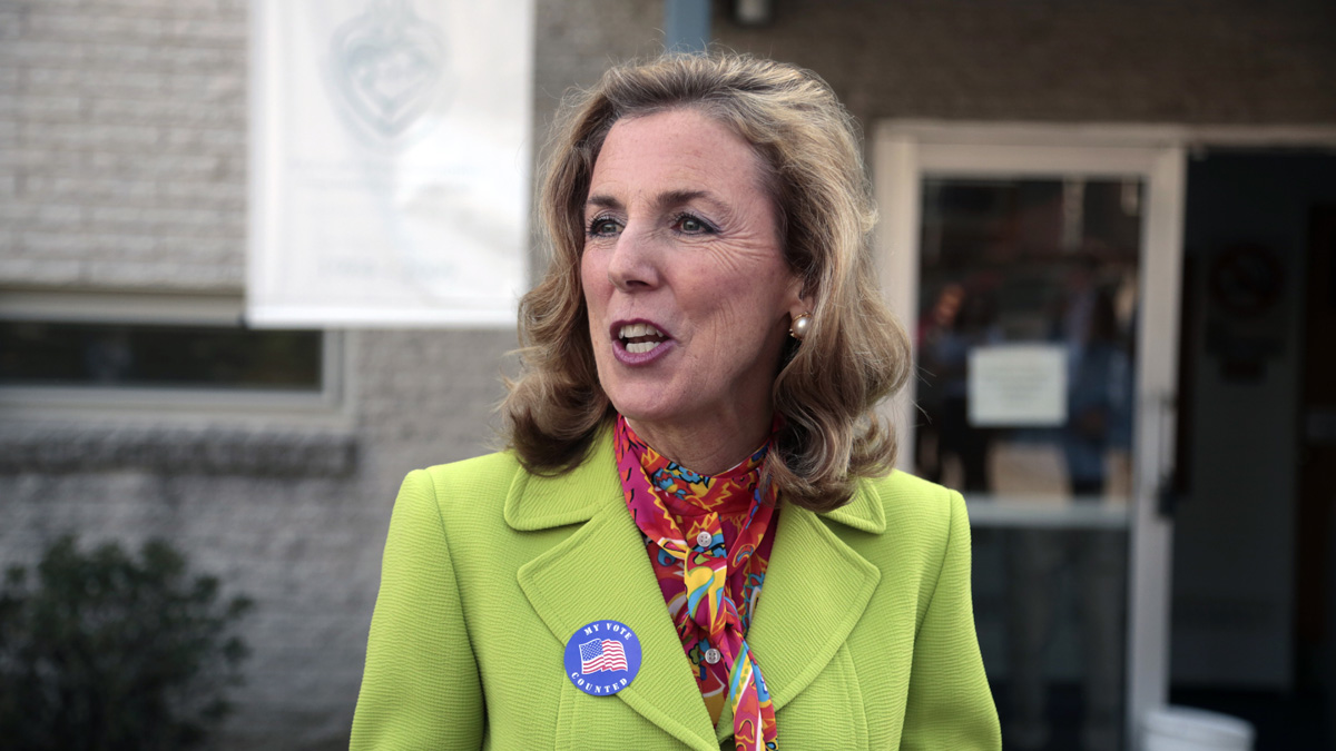 Democratic candidate for U.S. Senate Katie McGinty has called on incumbent Rep. U.S. Sen. Pat Toomey of Pennsylvania to support gun-control legislation  in the wake of the Orlando massacre. (AP Photo/Jacqueline Larma)