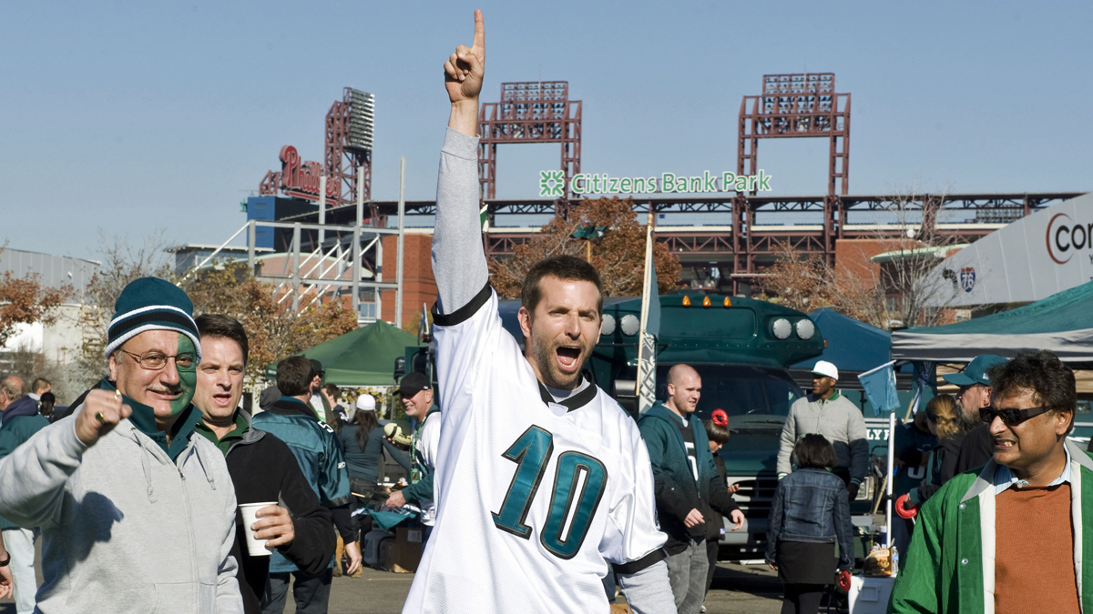  This undated film image shows Bradley Cooper playing Pat Solatano in a scene from the film, 'Silver Linings Playbook.' (AP Photo/The Weinstein Company, JoJo Whilden) 