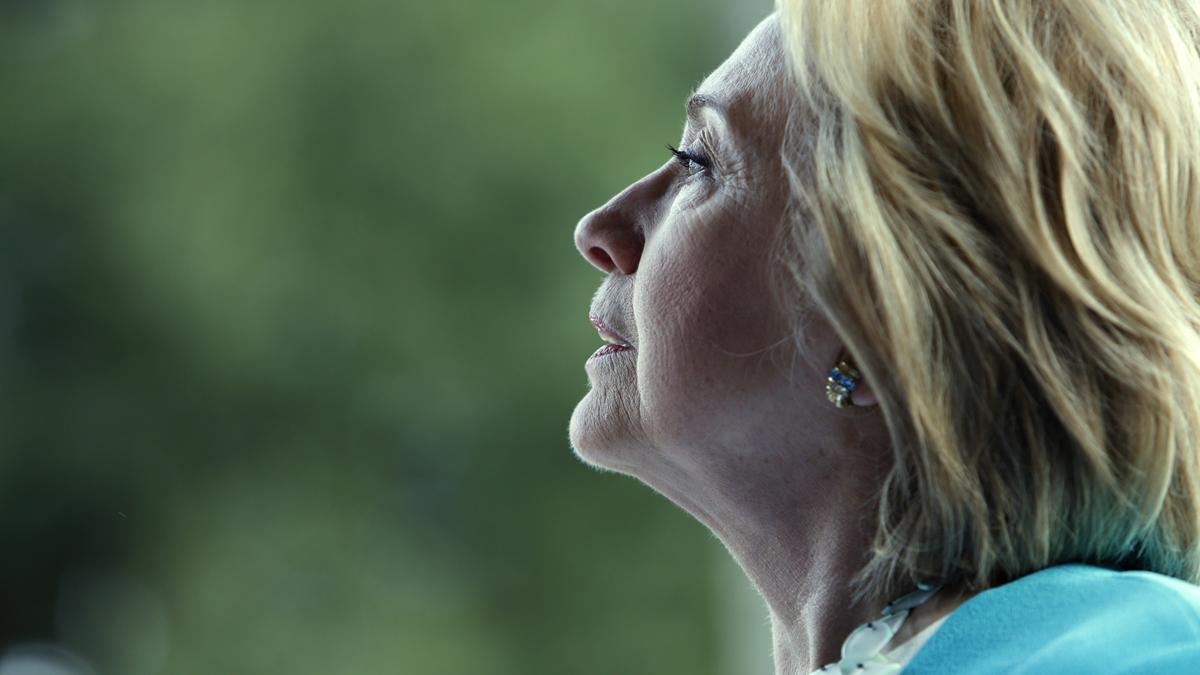 Democratic presidential candidate Hillary Rodham Clinton answers questions during a press conference after speaking to the crowd at the Jenkins Orphanage in North Charleston