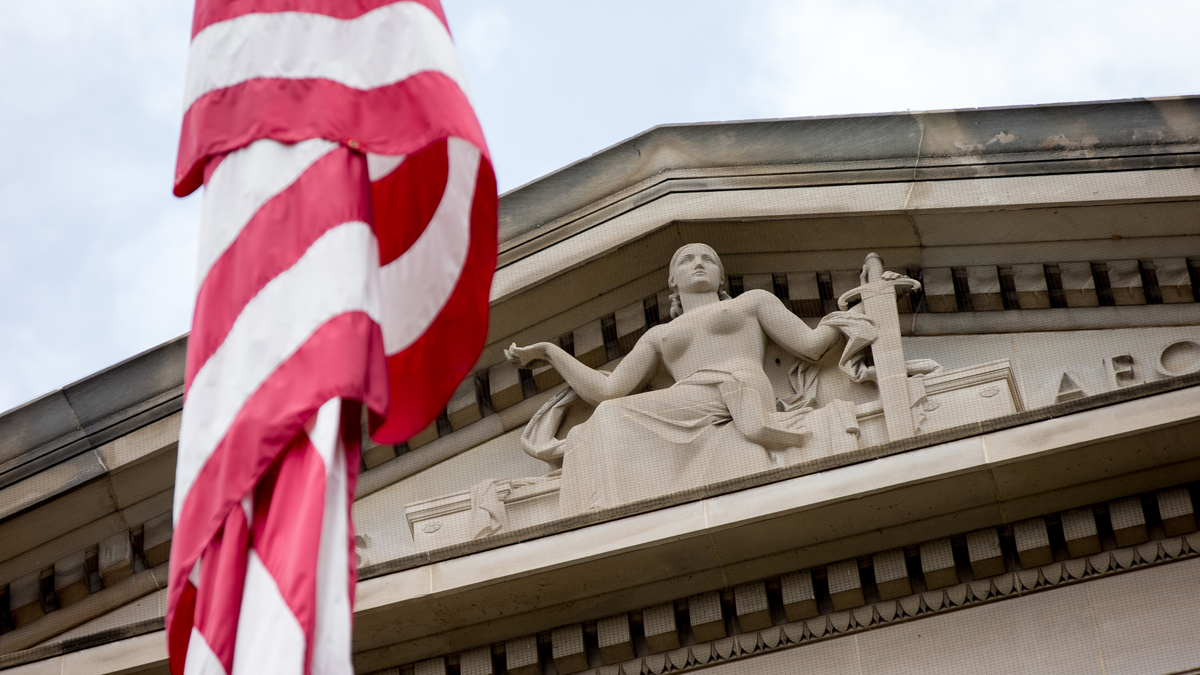 Robert F. Kennedy Department of Justice Building in Washington. (Andrew Harnik/AP Photo) 