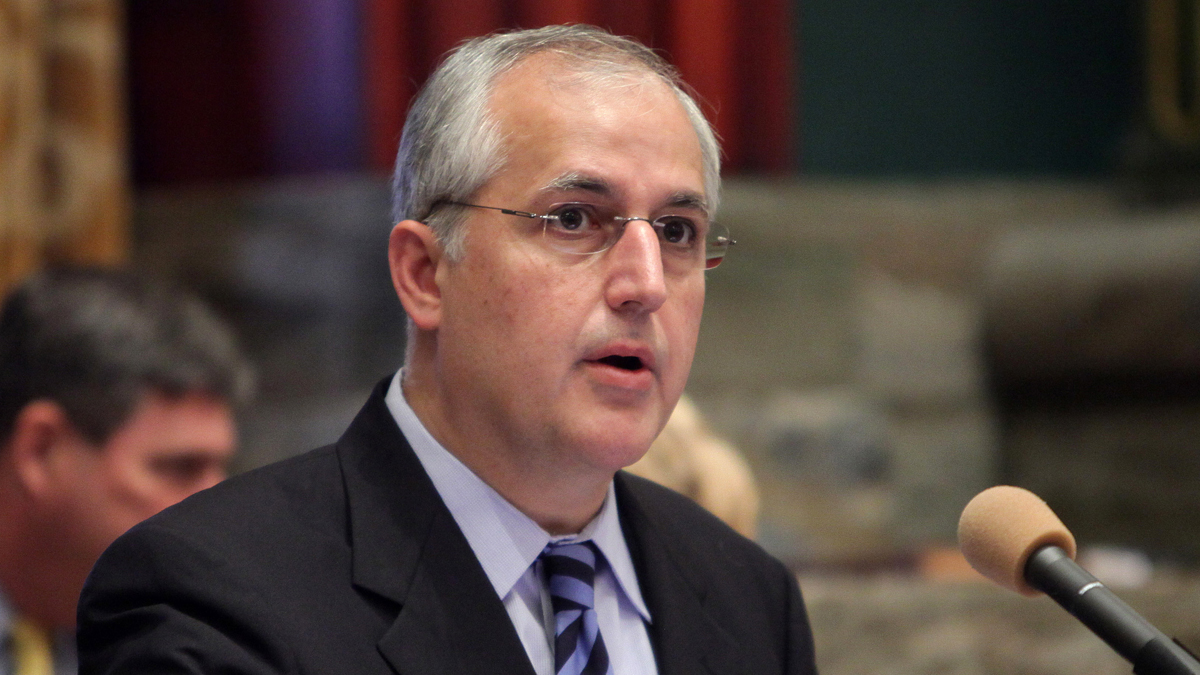  Former Pennsylvania Senate Majority Leader Dominic Pileggi, R-Delaware, addresses the Senate. (Carolyn Kaster/AP file photo) 