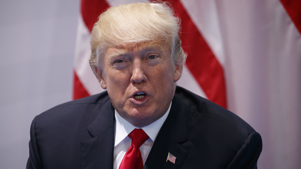  President Donald Trump pictured during a meeting with Singapore's Prime Minister Lee Hsien Loong at the G20 Summit, Saturday, July 8, 2017, in Hamburg, Germany. (Evan Vucci/AP Photo) 