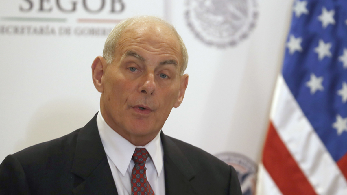  Then U.S. Homeland Security Secretary John Kelly, pictured here, Friday, July 7, 2017. (Eduardo Verdugo/AP Photo) 