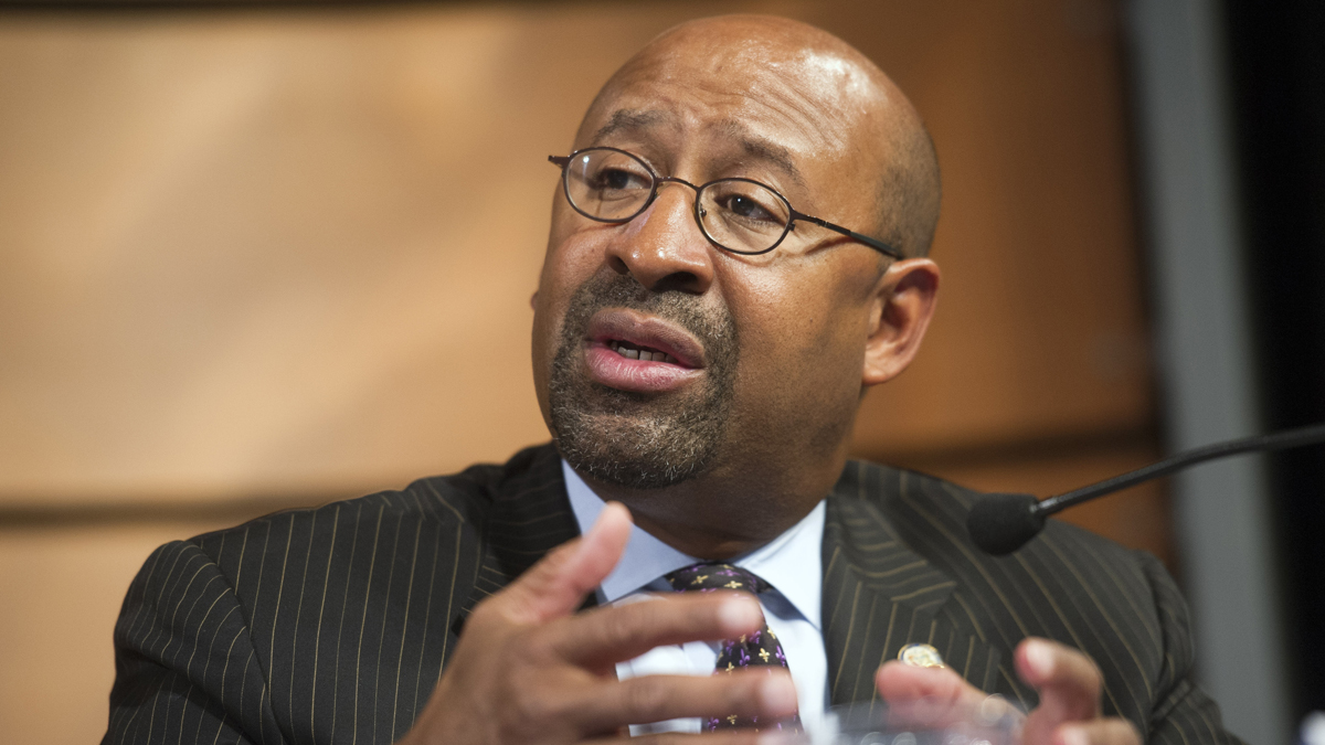  Philadelphia Mayor Michael Nutter, Tuesday, Jan. 13, 2015, at the Newseum in Washington. (Cliff Owen/AP Photo) 