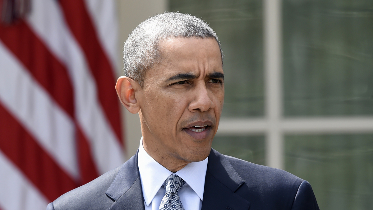  President Barack Obama speaks in the Rose Garden of the White House in Washington, Thursday, April 2, 2015, about the breakthrough in the Iranian nuclear talks. The president said the Iran nuclear deal _ if completed_ will make US, allies and the world safer. (Susan Walsh/AP Photo) 