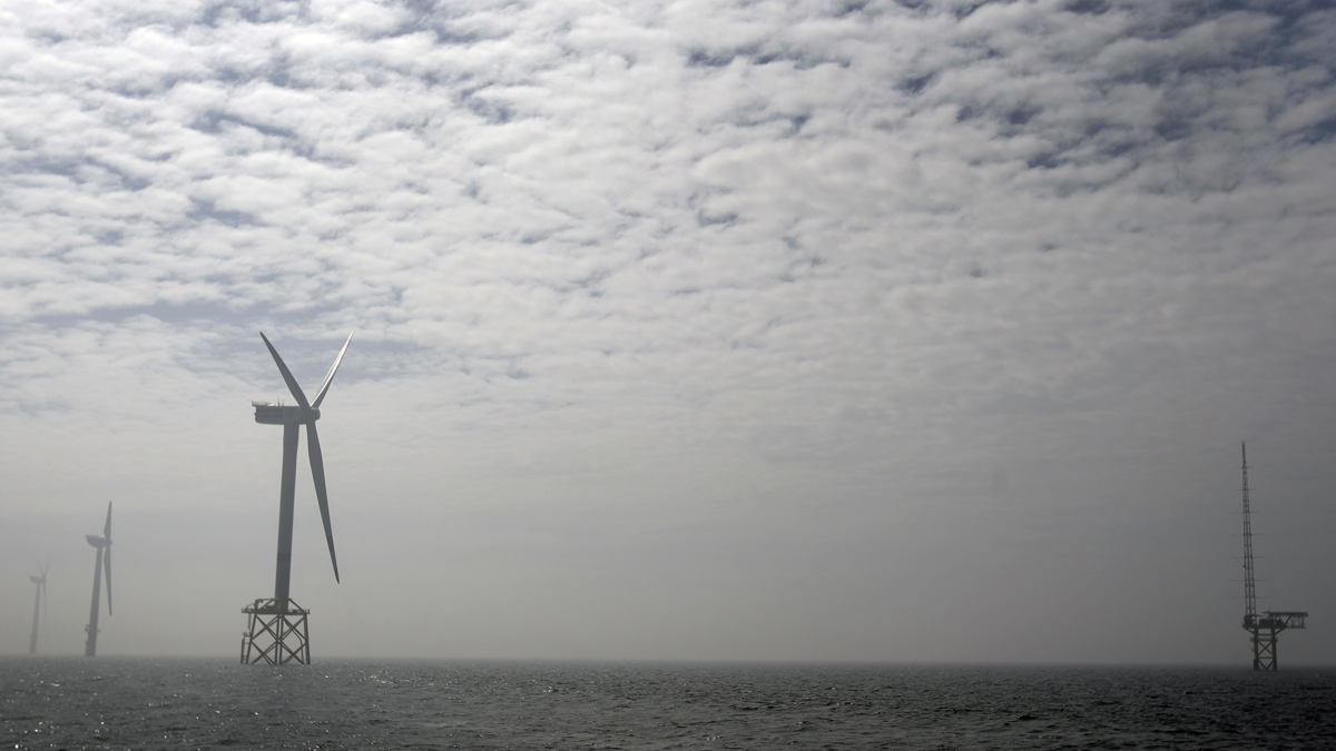 Offshore wind turbines are seen in this file image. (AP Photo/Frank Augstein, file) 