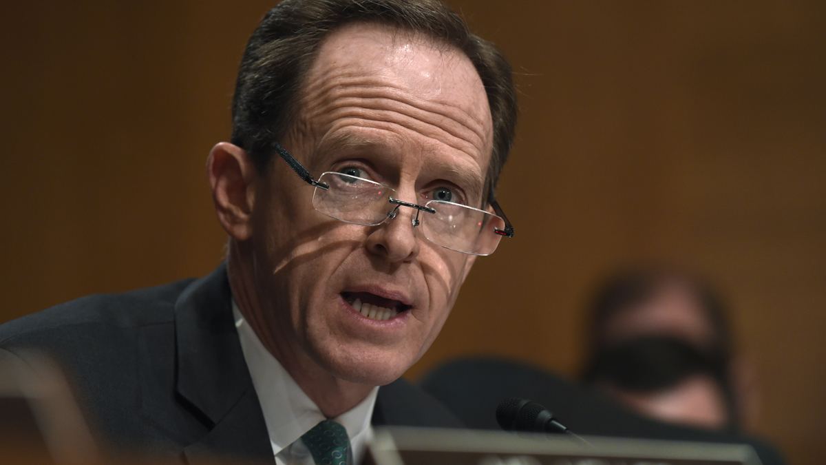 Sen. Pat Toomey, R-Pa., is shown speaking on  speaks on Capitol Hill in January 2015. (Susan Walsh/AP Photo, file) 
