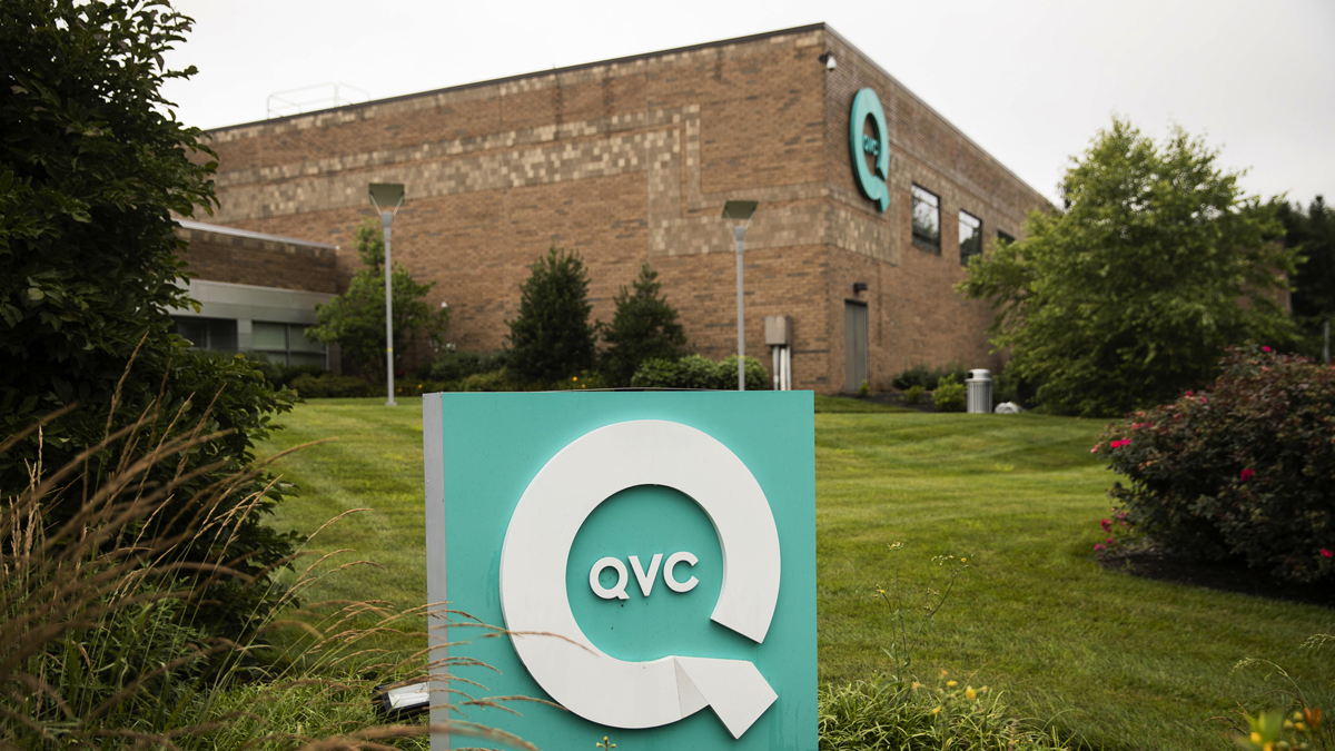 A corporate sign is shown outside a QVC facility in West Chester, Pa., Friday, July 7, 2017. (Matt Rourke/AP Photo) 