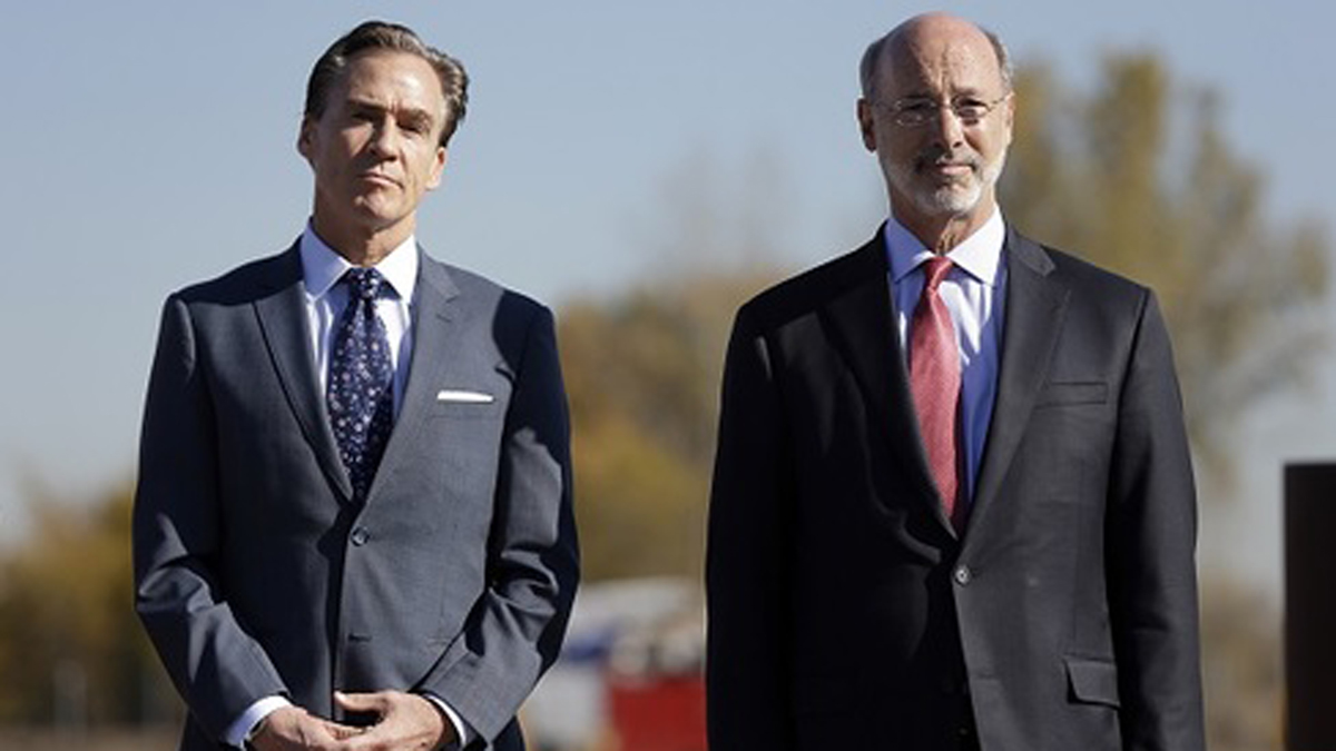 Pennsylvania Lt. Gov. Mike Stack (left) and Gov. Tom Wolf  (AP, file) 