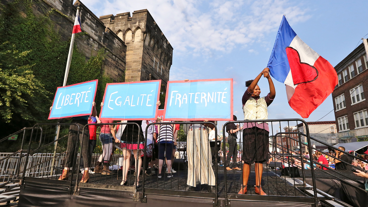  Join the annual Bastille Day Block Party Saturday, July 15, as Eastern State Penitentiary and the Bearded Ladies cabaret troupe present the French Revolution in a spectacle of song and dance. Photo by Darryl Moran. 