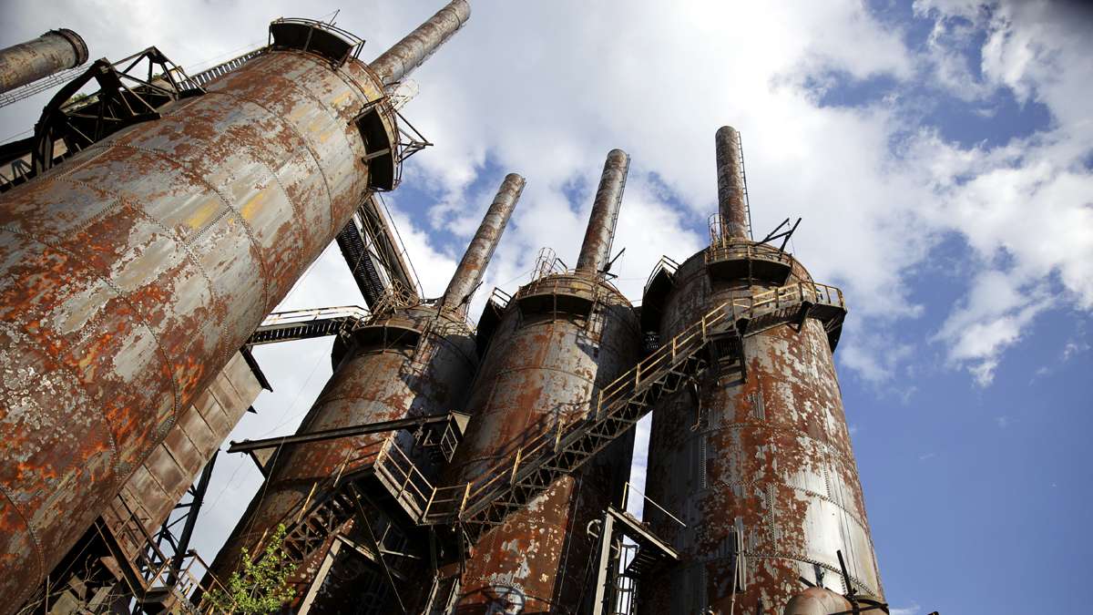 The blast furnaces would melt raw materials like limestone, iron ore and refined coal to make iron. (Lindsay Lazarski/WHYY)
