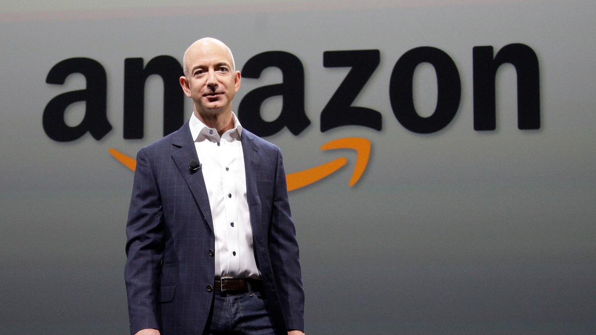  Jeff Bezos, CEO and founder of Amazon, at the introduction of the new Amazon Kindle Fire HD and Kindle Paperwhite personal devices, in Santa Monica, Calif., Thursday, Sept. 6, 2012. (AP Photo/Reed Saxon) 