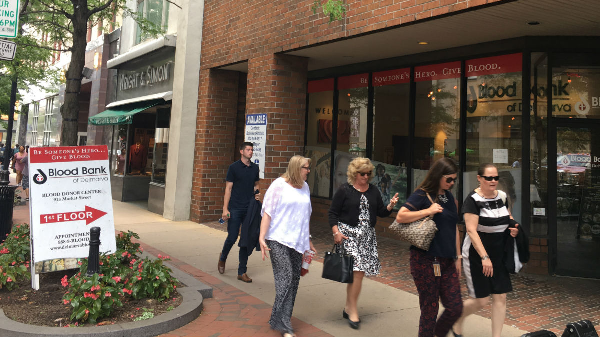  Blood Bank of Delmarva's Wilmington Donor Center will close at the end of June as the organization focuses instead on mobile blood drives in Wilmington. (Mark Eichmann/WHYY) 