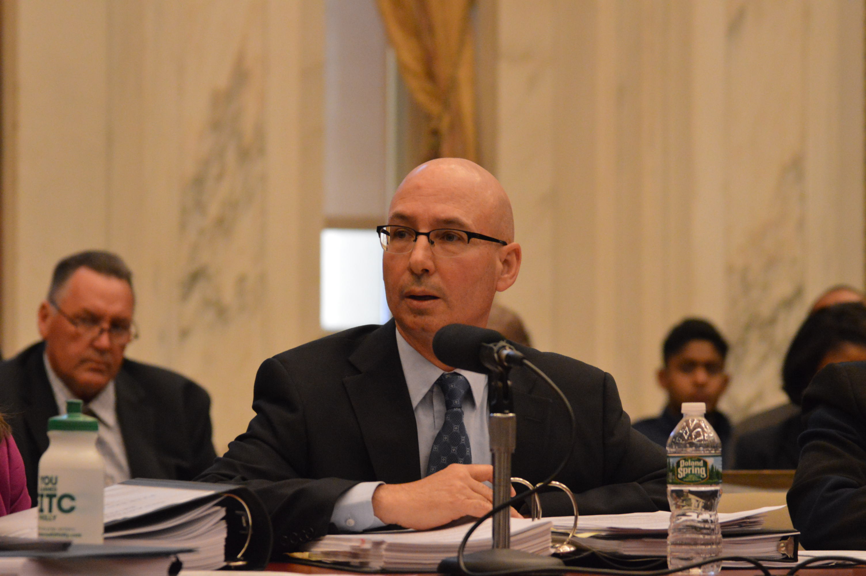  Philadelphia Revenue Commissioner Frank Breslin says his staff has set up payment plans to get  homeowners and businesses that have fallen behind on their taxes back on track. (Tom MacDonald/WHYY) 