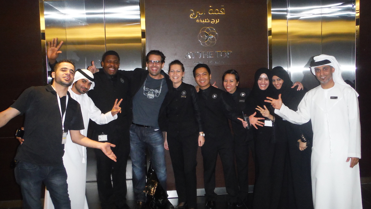  Thomas Dixon ringing in 2014, on New Year's Eve in Dubai, United Arab Emirates (photo provided by Thomas Dixon) 