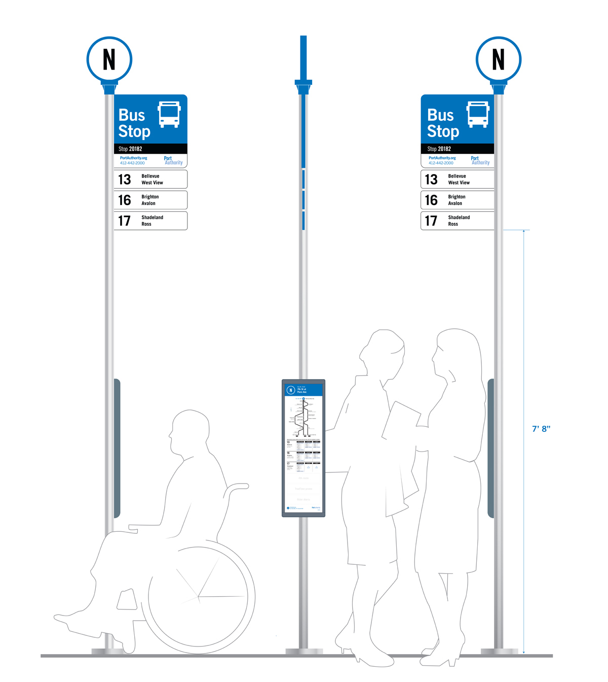 bus stop rendering