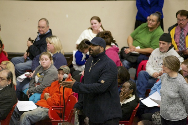 <p>Michael Hamilton, resident of Pine St. (Bas Slabbers/for NewsWorks)</p>
