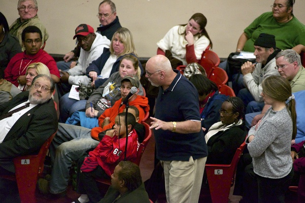 <p><p>The meeting was held at Paulsboro High School. (Bas Slabbers/for NewsWorks)</p></p>
