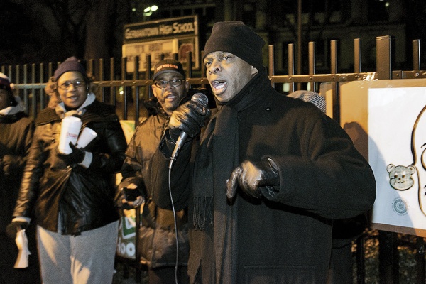 <p><p>State Rep.-elect Stephen Kinsey told those in attendance, "We can have the passion but it won't mean anything without the action." (Bas Slabbers/for NewsWorks)</p></p>
