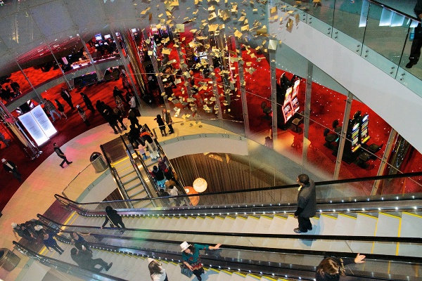 <p>The escalators bring the guests to the various floors. (Bas Slabbers/for NewsWorks, file)</p>

