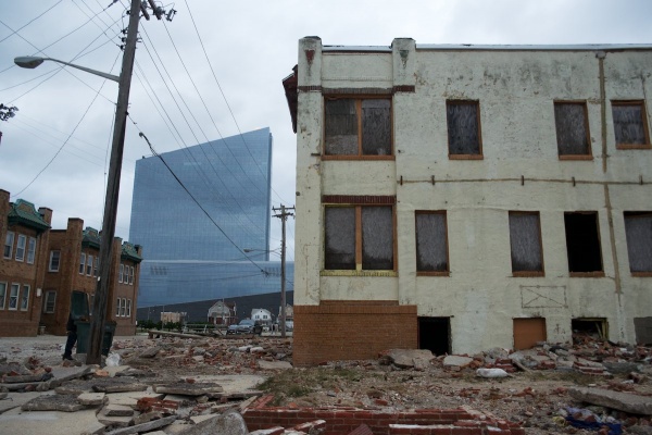 <p>Sandy left her marks on Atlantic City, NJ. (Bas Slabbers/for NewsWorks)</p>
