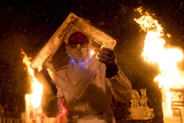 <p><p>The Fear No Ice team turns up the heat in the Carson St. parking lot. (Bas Slabbers/for NewsWorks)</p></p>
