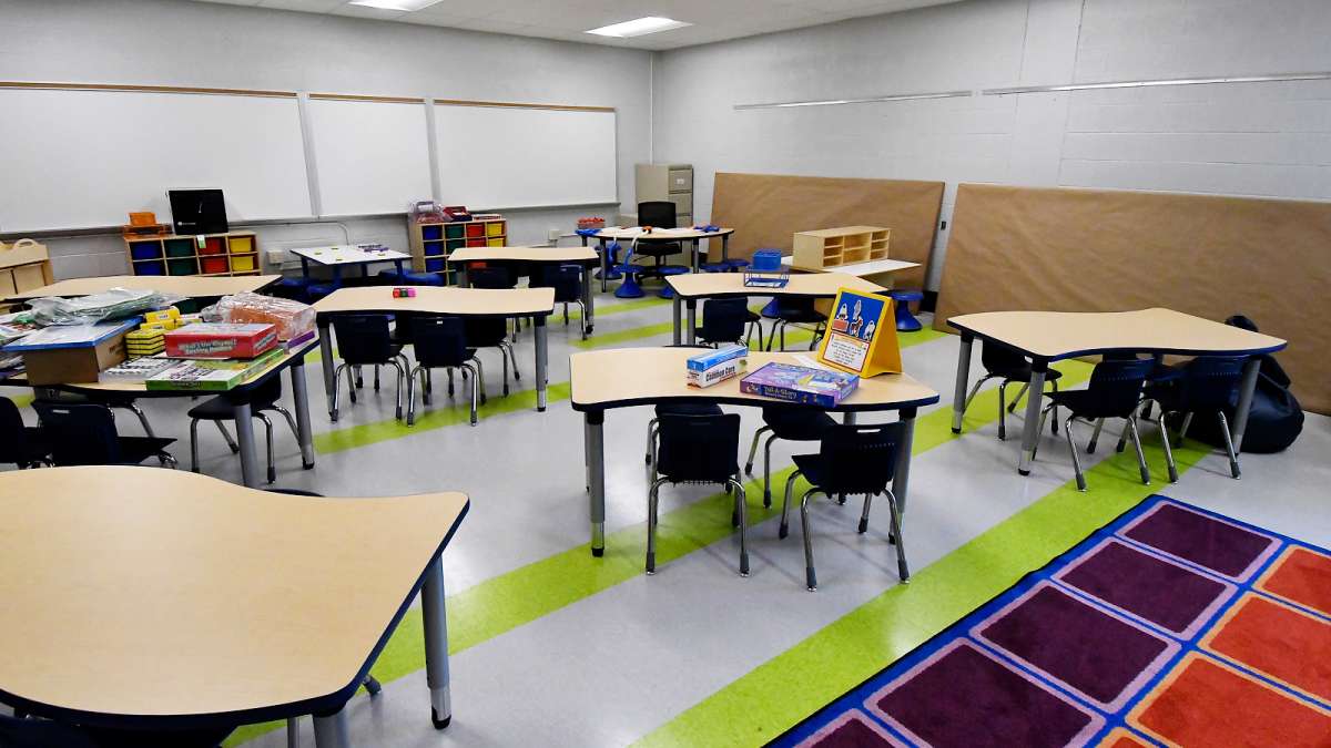 One of the modernized classrooms at Allen M. Stearne Elementary, in the Frankford neighborhood of the city, August 23, 2017. (Bastiaan Slabbers for WHYY)