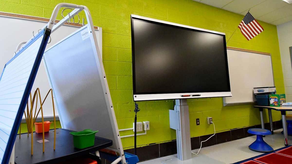 One of the modernized classrooms at Allen M. Stearne Elementary, in the Frankford neighborhood of the city, August 23, 2017. (Bastiaan Slabbers for WHYY)