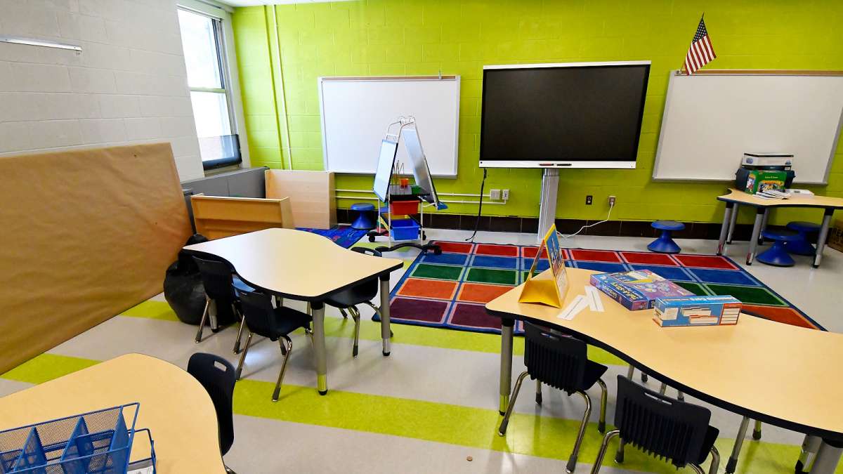 One of the modernized classrooms at Allen M. Stearne Elementary, in the Frankford neighborhood of the city, August 23, 2017. (Bastiaan Slabbers for WHYY)