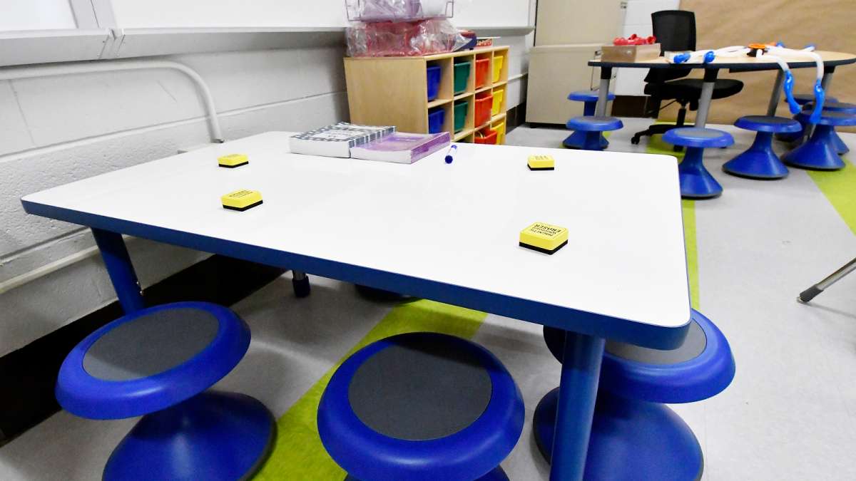 One of the modernized classrooms at Allen M. Stearne Elementary, in the Frankford neighborhood of the city, August 23, 2017. (Bastiaan Slabbers for WHYY)