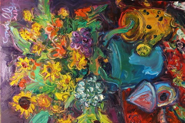 <p><p>"Still Life on Purple" (Courtesy of Chestnut Hill Gallery and Frame Shoppe)</p>
<h3 class="r"> </h3></p>
