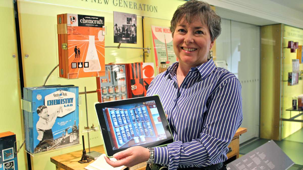 The Chemical Heritage Foundation's Shelley Geehr headed up the app project. Designers of ChemCrafter found inspiration in the foundation's large collection of vintage chemistry sets.