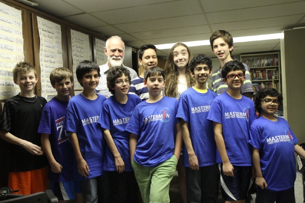The Masterman Chess Team at practice after school on Wednesday afternoon.